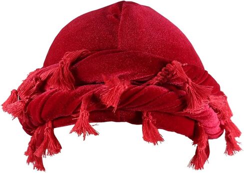 Turban Durag for Men, Adjustable Velvet Halo Turban Durag, Pre-Tied Skull Cap, Headwraps for Hair Loss in Saudi Arabia