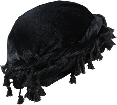Turban Durag for Men, Adjustable Velvet Halo Turban Durag, Pre-Tied Skull Cap, Headwraps for Hair Loss in Saudi Arabia