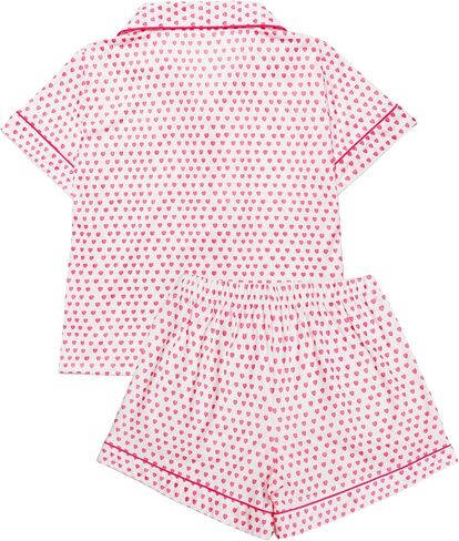 Women's 2 Piece Pajama Set Loungewear Pajamas Cute Pjs Sets Sleepwear Button Down Lounge Sets Soft Preppy Y2k in Saudi Arabia