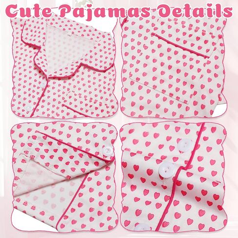 Women's 2 Piece Pajama Set Loungewear Pajamas Cute Pjs Sets Sleepwear Button Down Lounge Sets Soft Preppy Y2k in Saudi Arabia