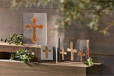 Mud Pie Tall Acrylic Cross Plaque; 7" x 5" in Saudi Arabia