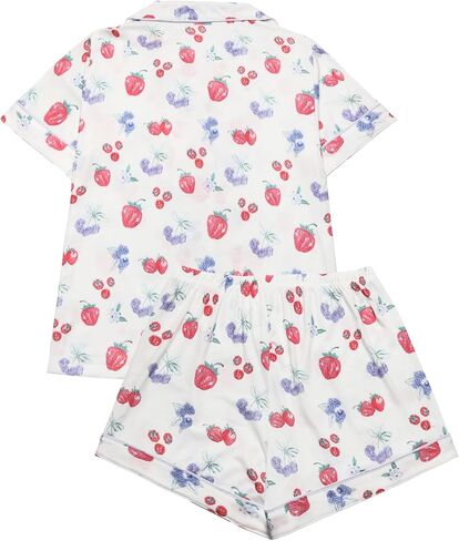Women's 2 Piece Pajama Set Loungewear Pajamas Cute Pjs Sets Sleepwear Button Down Lounge Sets Soft Preppy Y2k in Saudi Arabia