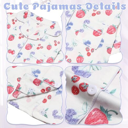 Women's 2 Piece Pajama Set Loungewear Pajamas Cute Pjs Sets Sleepwear Button Down Lounge Sets Soft Preppy Y2k in Saudi Arabia