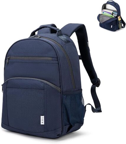 NOL Natural Organic Lifestyle Kids Backpack, School Backpacks for Teens Girls Boys, School Bookbag with Pencil Bag & Reflective Stripe for Elementary School - Black in Saudi Arabia
