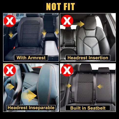 X AUTOHAUX Front Seat Covers Protector Polyester Seat Cover Protector Pad Universal for Car Truck SUV Black in Saudi Arabia