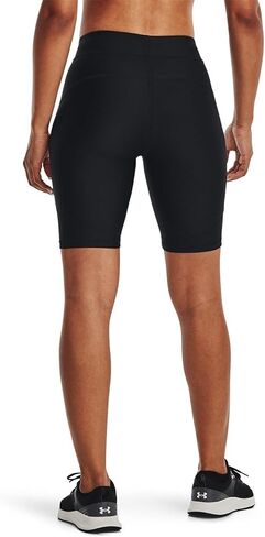 Under Armour - Womens Hg Long Shorts, Color Black/White (001), Size: Large in Saudi Arabia