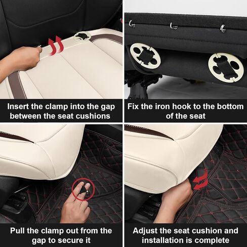 Luxury Car Seat Covers for BMW iX 2022-2026, Simple Comfortable Front and Rear Split Bench Auto Seat Protectors from Damage with Pillows (Full Set, Beige&Coffee) in Saudi Arabia