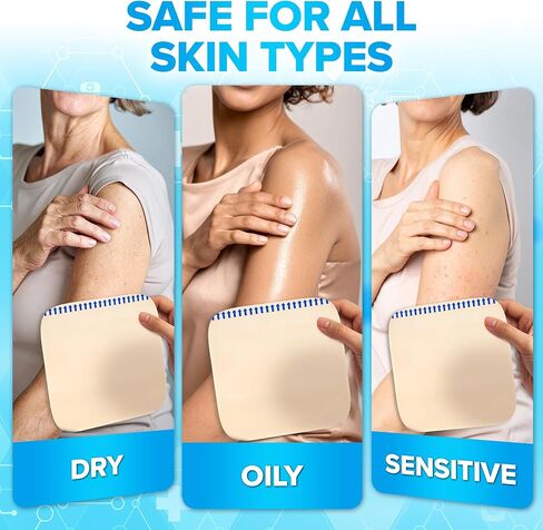 JJ CARE Hydrocolloid Dressing 6x6 [Pack 5], 0.35MM Thick Large Hydrocolloid Bandages w/o Border, Self-Adhesive Thin Hydrocolloid Wound Dressing, Wound Care Bandages for Bedsores and Blisters in Saudi Arabia