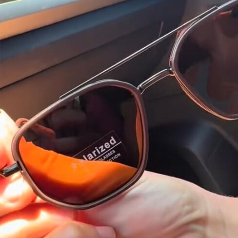 Back To School Sunglasses for Travel Use, Polarized Square Shades & Double Beam Design Sunglasses For Women Men in Saudi Arabia