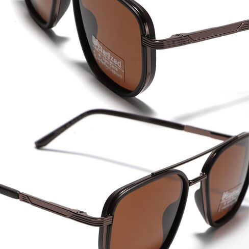 Back To School Sunglasses for Travel Use, Polarized Square Shades & Double Beam Design Sunglasses For Women Men in Saudi Arabia