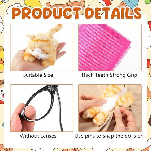Libima 19 Pcs Halloween Women Costume Accessories Stuffed Cat Kitten Plush Pajamas Set Hair Rollers Curlers and Sunglasses in Saudi Arabia