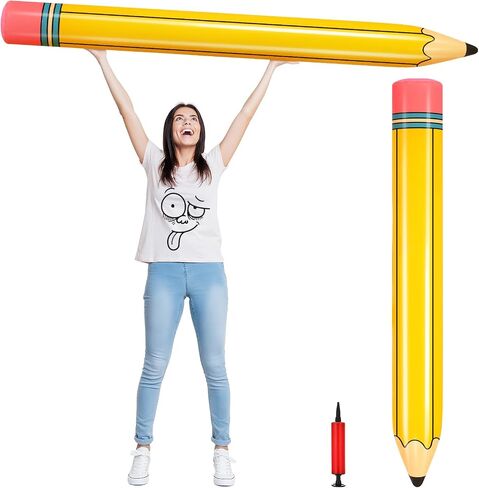 Sponge Doodle Costume 43 Inch Giant Inflatable Pencil Sponge Cosplay Accessories for Men Women Halloween Party Dress up TV and Movie Costumes in Saudi Arabia