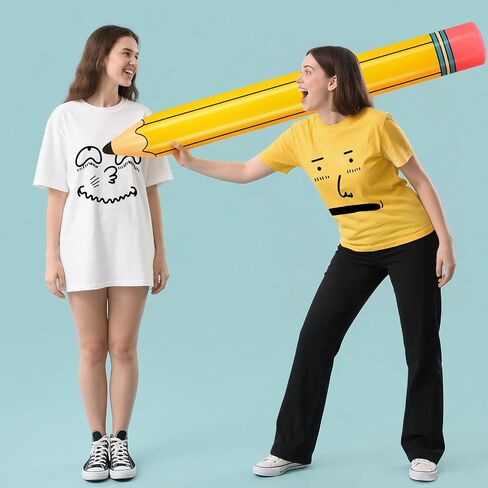 Sponge Doodle Costume 43 Inch Giant Inflatable Pencil Sponge Cosplay Accessories for Men Women Halloween Party Dress up TV and Movie Costumes in Saudi Arabia