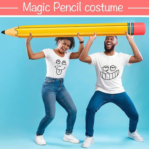 Sponge Doodle Costume 43 Inch Giant Inflatable Pencil Sponge Cosplay Accessories for Men Women Halloween Party Dress up TV and Movie Costumes in Saudi Arabia