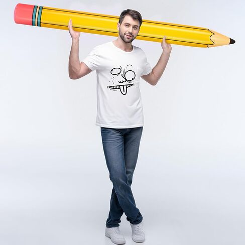 Sponge Doodle Costume 43 Inch Giant Inflatable Pencil Sponge Cosplay Accessories for Men Women Halloween Party Dress up TV and Movie Costumes in Saudi Arabia