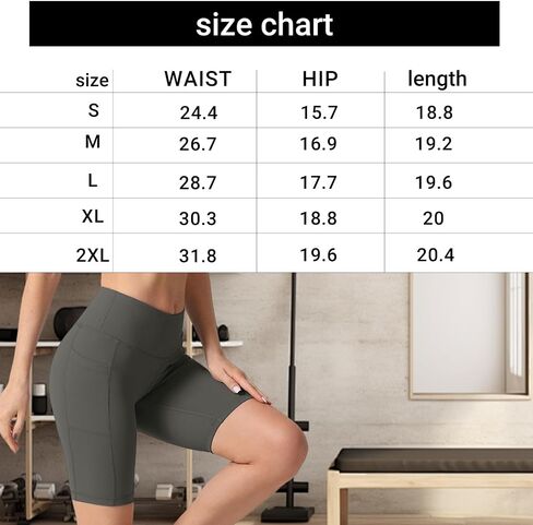Workout Yoga Shorts with Pocket, High Waisted Athletic Running Biker Shorts in Saudi Arabia