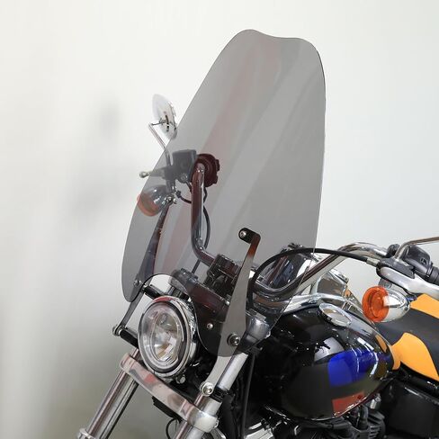 الزجاج الأمامي للزجاج الأمامي، زجاج أمامي دخاني مع مشابك سوداء سريعة الإصدار 4x49 مم تناسب Harley Breakout 114 2018-20 Dyna Fat Bob 08-17 Low Rider 16-17 Street Bob 06-17 Super Glide 07-10 V-Rod 04-05 in Kuwait