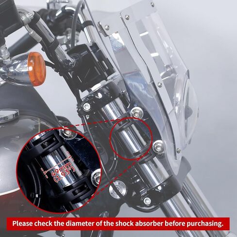 Windshield Windscreen, Smoke Windshield w/ 4x49mm Quick Release Black Clamps Fit For Harley Breakout 114 2018-20 Dyna Fat Bob 08-17 Low Rider 16-17 Street Bob 06-17 Super Glide 07-10 V-Rod 04-05 in Saudi Arabia