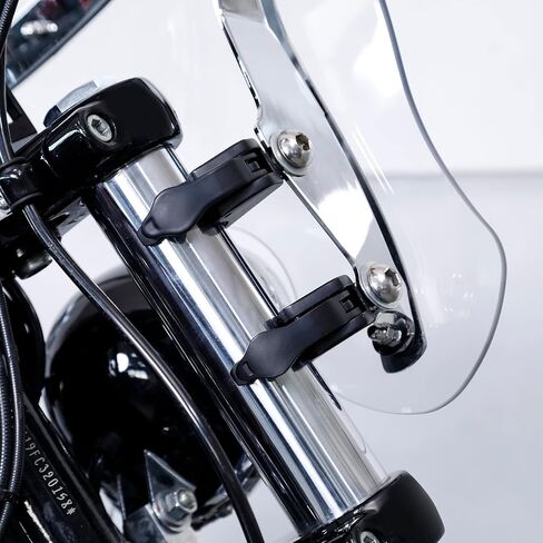 Windshield Windscreen, Smoke Windshield w/ 4x49mm Quick Release Black Clamps Fit For Harley Breakout 114 2018-20 Dyna Fat Bob 08-17 Low Rider 16-17 Street Bob 06-17 Super Glide 07-10 V-Rod 04-05 in Saudi Arabia