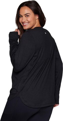 RBX Active Women's Plus Size Workout Top with Thumbholes, Buttery Soft Lightweight Long Sleeve Tunic Yoga Top for Women in Saudi Arabia