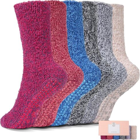 HUGSWEET جوارب سميكة غامضة مع قبضة مريحة غير قابلة للانزلاق جوارب المستشفى المنزل رقيق شبشب دافئ الجوارب هدايا للنساء in Kuwait