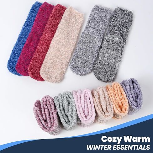 HUGSWEET جوارب سميكة غامضة مع قبضة مريحة غير قابلة للانزلاق جوارب المستشفى المنزل رقيق شبشب دافئ الجوارب هدايا للنساء in Kuwait