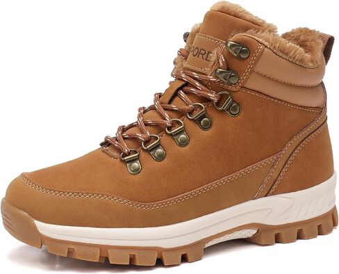 أحذية شتوية للرجال والنساء، أحذية ثلج مبطنة بالفرو الدافئ، أحذية مشي غير قابلة للانزلاق in Kuwait