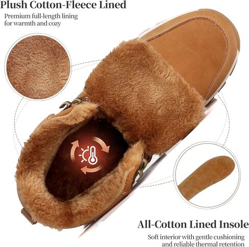 أحذية شتوية للرجال والنساء، أحذية ثلج مبطنة بالفرو الدافئ، أحذية مشي غير قابلة للانزلاق in Kuwait