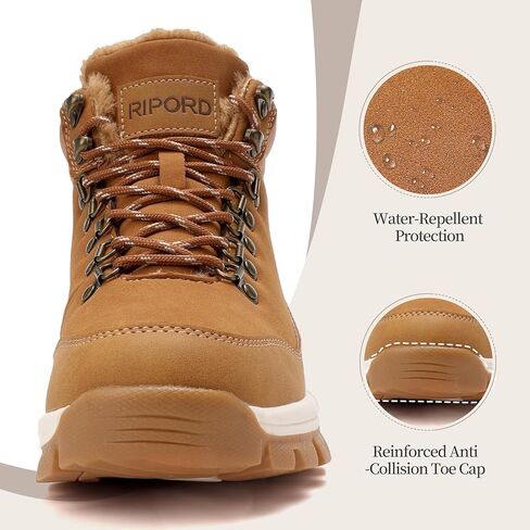 أحذية شتوية للرجال والنساء، أحذية ثلج مبطنة بالفرو الدافئ، أحذية مشي غير قابلة للانزلاق in Kuwait