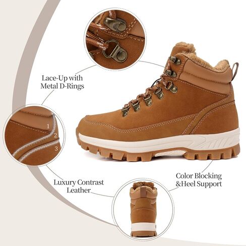 أحذية شتوية للرجال والنساء، أحذية ثلج مبطنة بالفرو الدافئ، أحذية مشي غير قابلة للانزلاق in Kuwait
