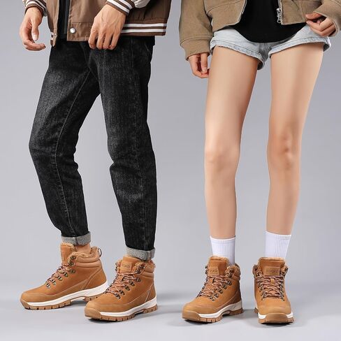 أحذية شتوية للرجال والنساء، أحذية ثلج مبطنة بالفرو الدافئ، أحذية مشي غير قابلة للانزلاق in Kuwait