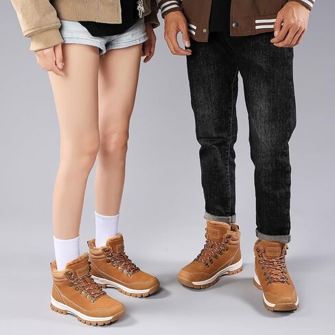 أحذية شتوية للرجال والنساء، أحذية ثلج مبطنة بالفرو الدافئ، أحذية مشي غير قابلة للانزلاق in Kuwait