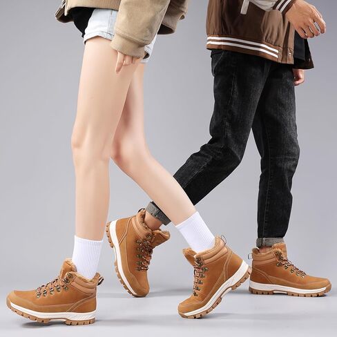 أحذية شتوية للرجال والنساء، أحذية ثلج مبطنة بالفرو الدافئ، أحذية مشي غير قابلة للانزلاق in Kuwait