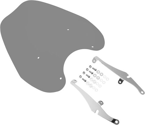 Windshield Windscreen, Smoke Windshield w/ 4x49mm Quick Release Black Clamps Fit For Harley Breakout 114 2018-20 Dyna Fat Bob 08-17 Low Rider 16-17 Street Bob 06-17 Super Glide 07-10 V-Rod 04-05 in Saudi Arabia
