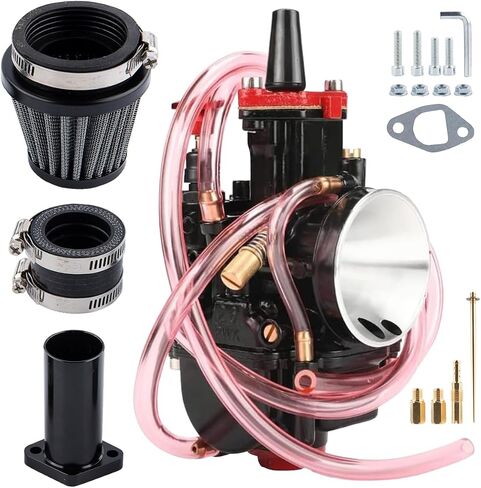طقم كاربوريتر أداء كاربوريتر 24 مم من PWK لمحرك Predator 212cc 196cc Coleman CT200U BT200X Mini Bike KT196 Go Kart GX160 GX200 6.5hp محرك استنساخ مع مشعب سحب فلتر الهواء in Kuwait