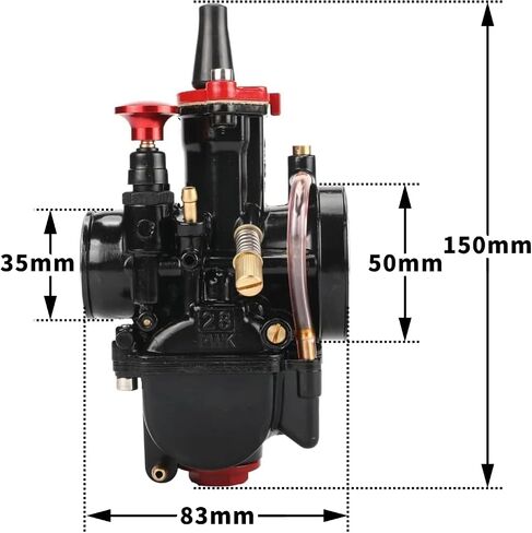 طقم كاربوريتر أداء كاربوريتر 24 مم من PWK لمحرك Predator 212cc 196cc Coleman CT200U BT200X Mini Bike KT196 Go Kart GX160 GX200 6.5hp محرك استنساخ مع مشعب سحب فلتر الهواء in Kuwait