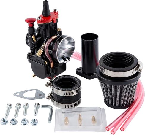 طقم كاربوريتر أداء كاربوريتر 24 مم من PWK لمحرك Predator 212cc 196cc Coleman CT200U BT200X Mini Bike KT196 Go Kart GX160 GX200 6.5hp محرك استنساخ مع مشعب سحب فلتر الهواء in Kuwait