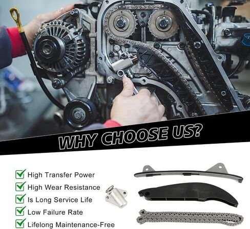 مجموعة أدوات سلسلة التوقيت 24420-2E000, 24430-2E000 مناسبة لمحرك Elantra L4 NU 2011-1.8L 2.0L Repalce OE 24321-2E000, 24410-2E000 in Saudi Arabia