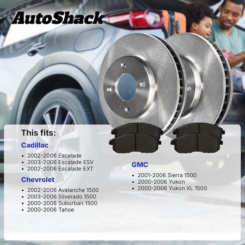 وسادات الفرامل السيراميكية لدوارات الفرامل الخلفية من AutoShack | بديل لسيارة جي إم سي سييرا 1500 يوكون XL 1500 شيفروليه سوبربان 1500 تاهو أفالانش 1500 إسكاليد ESV إسكاليد EXT V8 | طقم فرامل 6 قطع in Saudi Arabia