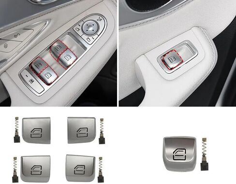for W205 W253 Car Power Window Switch Button Cover Cap Replacement for Benz C GLC Class Coupe C180 C200 C250 GLC300(No.3) in Saudi Arabia
