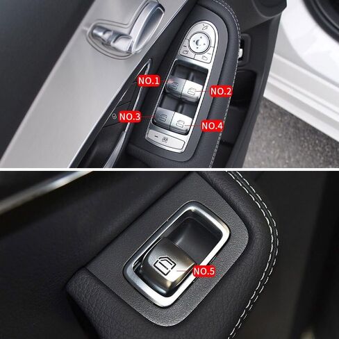 for W205 W253 Car Power Window Switch Button Cover Cap Replacement for Benz C GLC Class Coupe C180 C200 C250 GLC300(No.3) in Saudi Arabia
