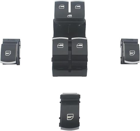 4/6 Pcs Master Power Window Switch Electric Control Switch for Golf Jetta Passat Tiguan CC 5K4959857 5ND959855(4 PCS) in Saudi Arabia
