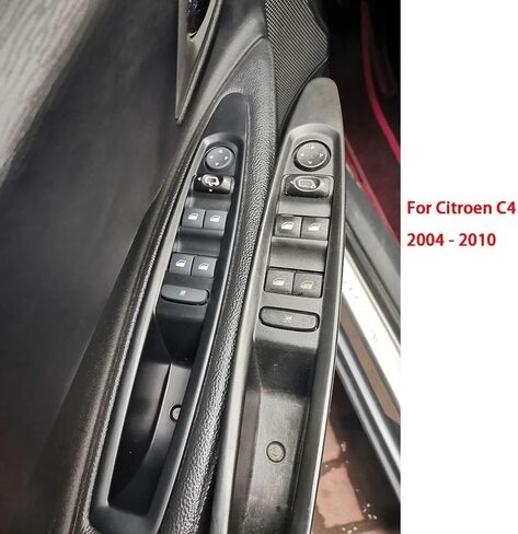 Power Window Control Switch Car Window Lifter Switch for Citroen C4 2004-2007 2008 2009 2010(Automatic Rearview) in Saudi Arabia