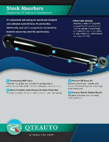 PM Auto Pair of 2 Rear Shock Absorber For 2010-2016 Hyundai Genesis Coupe in Saudi Arabia