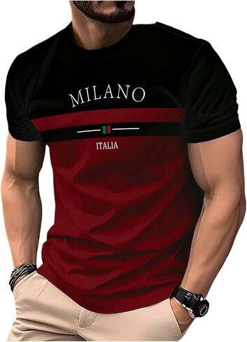 SOLY HUX Men's Color Block Letter Graphic Tees Short Sleeve Crew Neck T Shirt Casual Summer Tops in Saudi Arabia