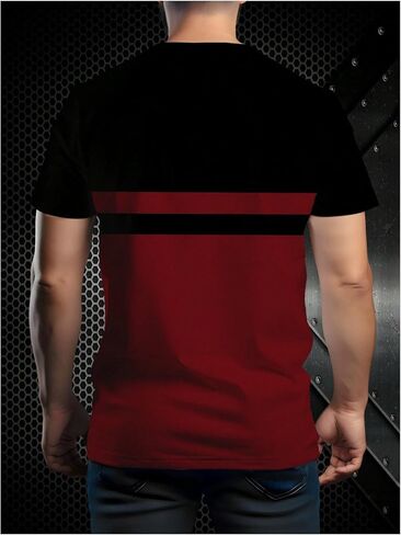 SOLY HUX Men's Color Block Letter Graphic Tees Short Sleeve Crew Neck T Shirt Casual Summer Tops in Saudi Arabia