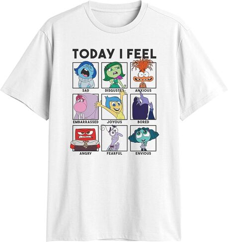 Disney Pixar Inside Out 2 Today I Feel Emotions Anger Joy Adult T-Shirt in Saudi Arabia