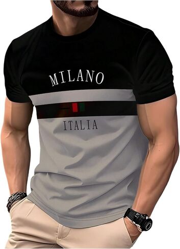 SOLY HUX Men's Color Block Letter Graphic Tees Short Sleeve Crew Neck T Shirt Casual Summer Tops in Saudi Arabia