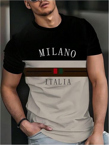 SOLY HUX Men's Color Block Letter Graphic Tees Short Sleeve Crew Neck T Shirt Casual Summer Tops in Saudi Arabia