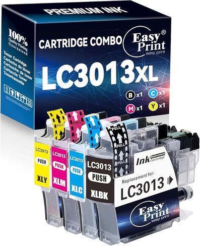 EASYPRINT (4 Yellow Pack) Compatible 3013xl Ink Cartridge Replacement for Brother LC3013 LC3013XL LC3013XXL Used for MFC-J491DW MFC-J690DW MFC-J895DW MFC-J497DW, (Total 4-Pack) in Kuwait